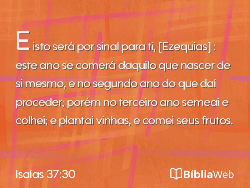 Isaías 37:30 em imagem para compartilhar