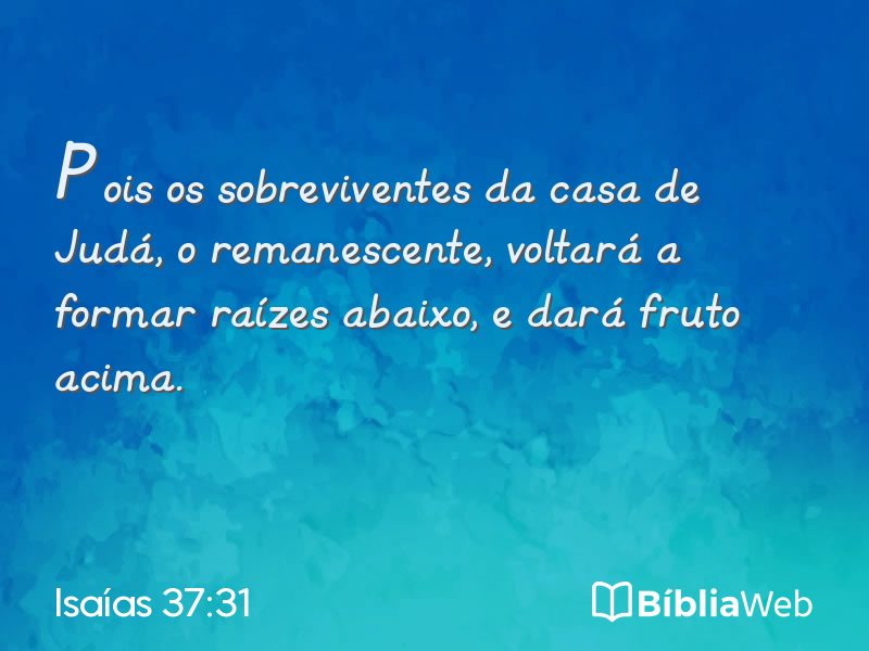 Isaías 37:31 em imagem para compartilhar