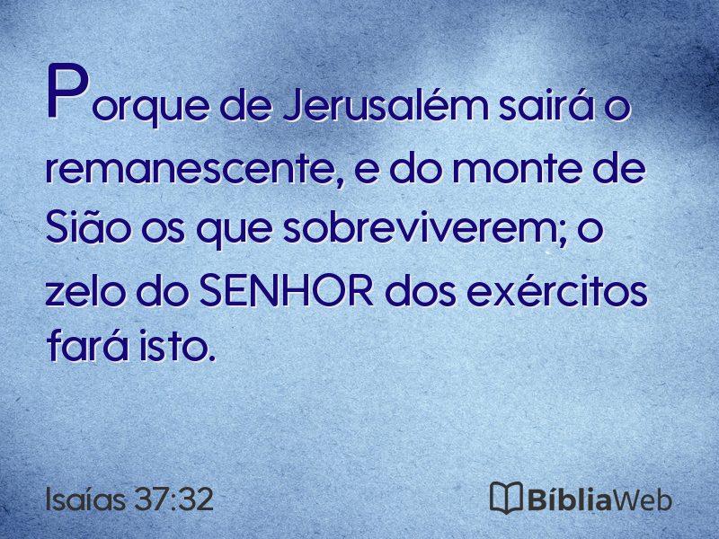 Isaías 37:32 em imagem para compartilhar