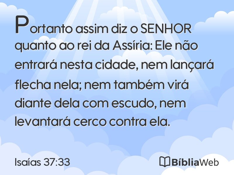 Isaías 37:33 em imagem para compartilhar