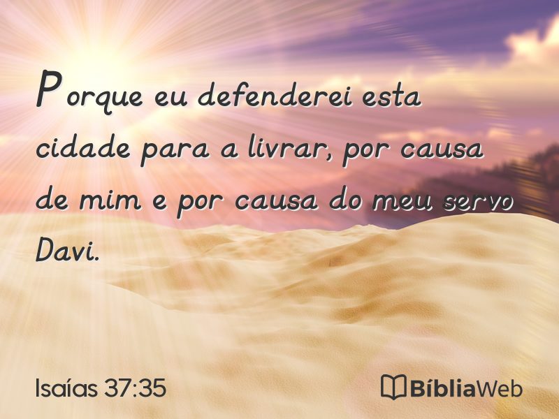 Isaías 37:35 em imagem para compartilhar