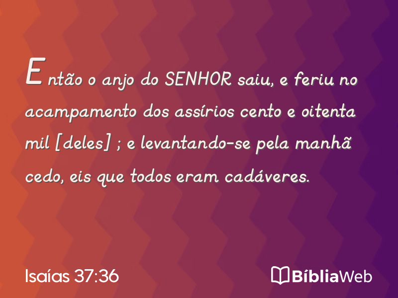 Isaías 37:36 em imagem para compartilhar
