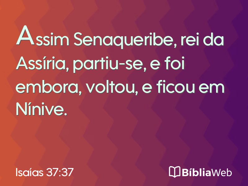 Isaías 37:37 em imagem para compartilhar