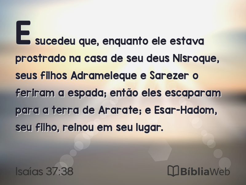 Isaías 37:38 em imagem para compartilhar