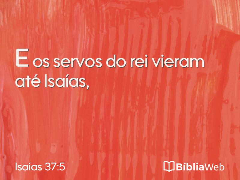 Isaías 37:5 em imagem para compartilhar