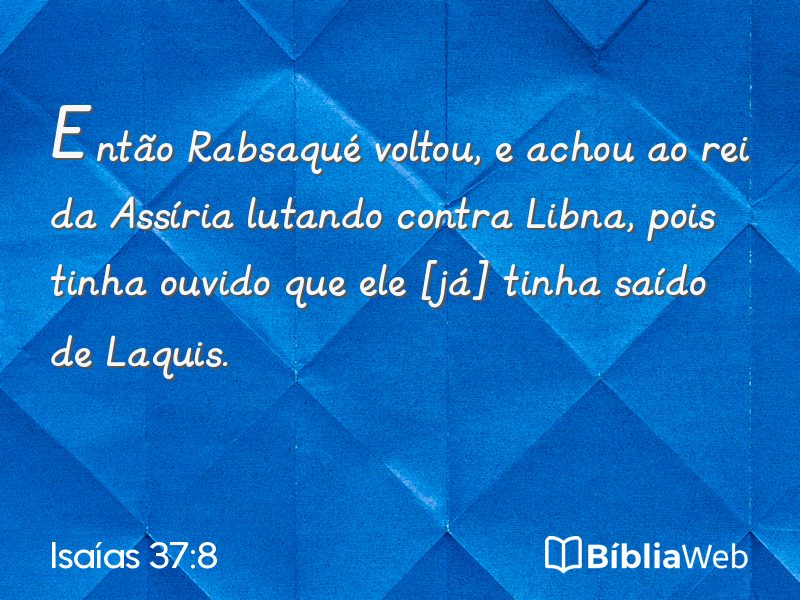 Isaías 37:8 em imagem para compartilhar