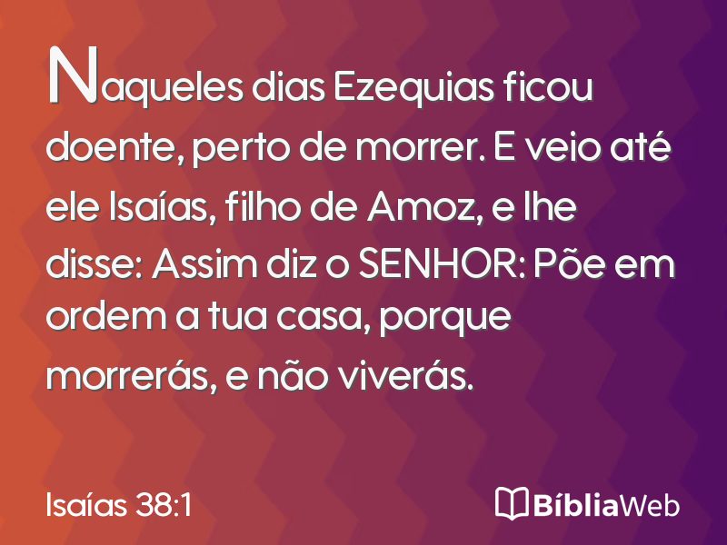 Isaías 38:1 em imagem para compartilhar