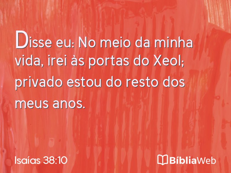 Isaías 38:10 em imagem para compartilhar