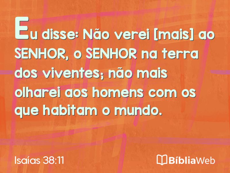 Isaías 38:11 em imagem para compartilhar