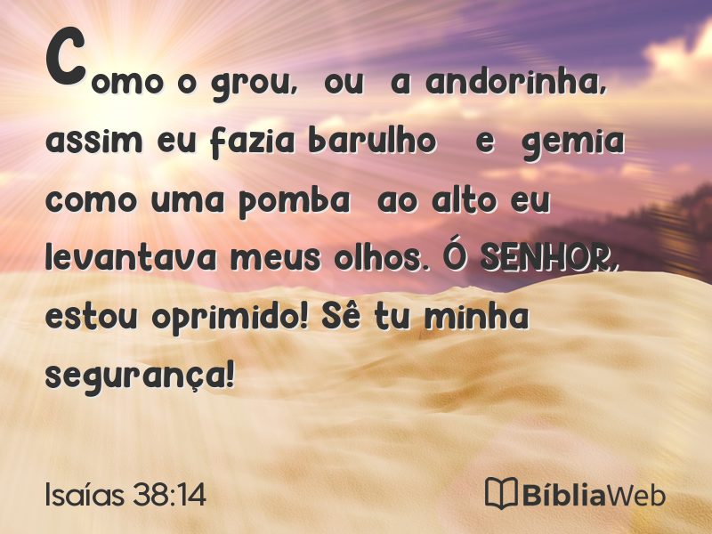Isaías 38:14 em imagem para compartilhar