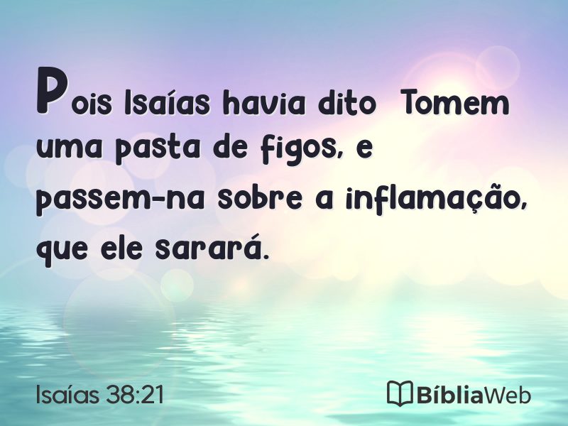 Isaías 38:21 em imagem para compartilhar