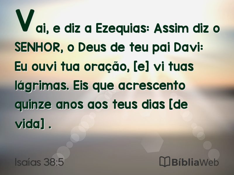 Isaías 38:5 em imagem para compartilhar