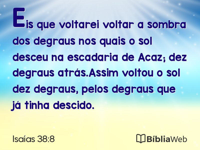 Isaías 38:8 em imagem para compartilhar