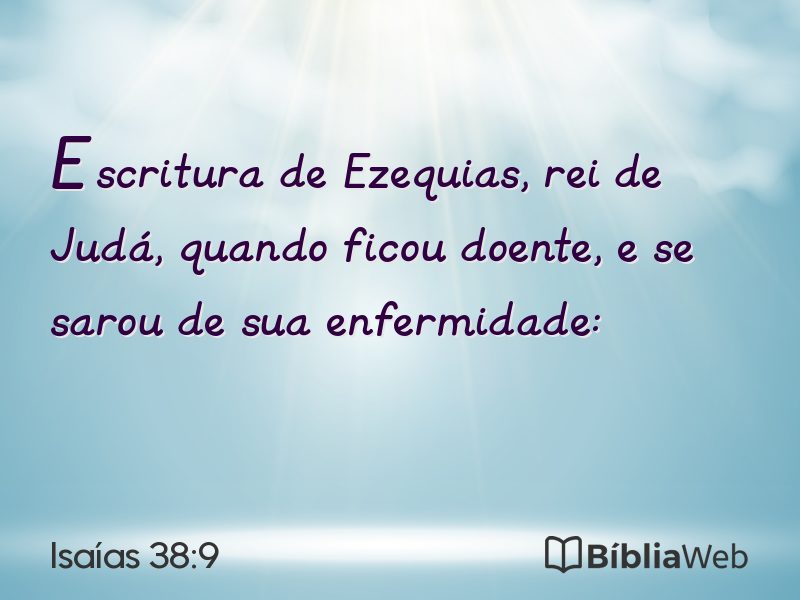 Isaías 38:9 em imagem para compartilhar