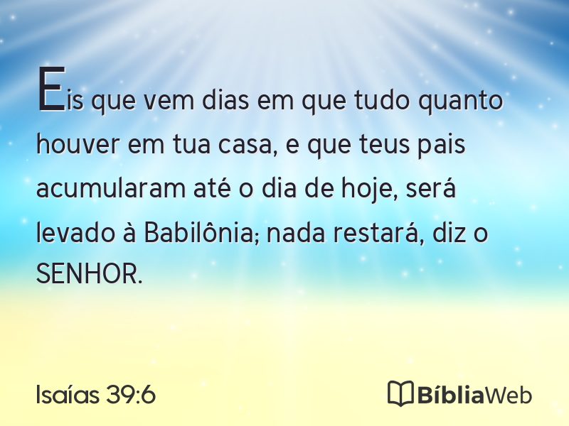 Isaías 39:6 em imagem para compartilhar