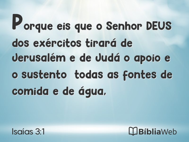 Isaías 3:1 em imagem para compartilhar