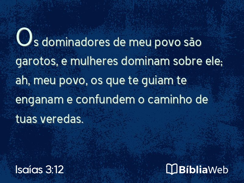 Isaías 3:12 em imagem para compartilhar
