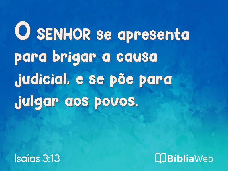 Isaías 3:13 em imagem para compartilhar