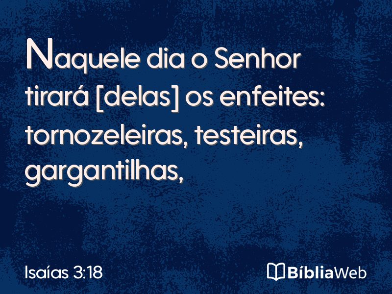 Isaías 3:18 em imagem para compartilhar