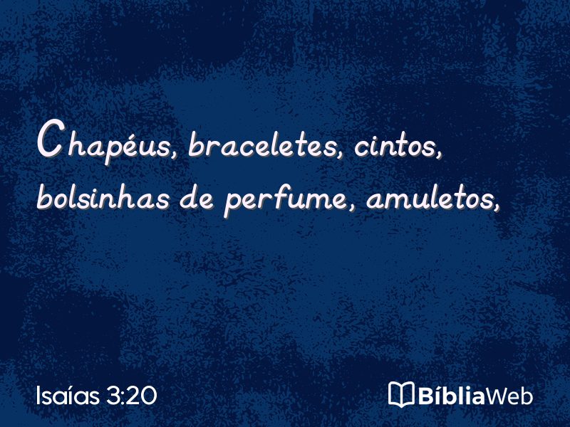 Isaías 3:20 em imagem para compartilhar