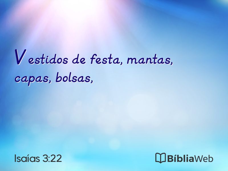 Isaías 3:22 em imagem para compartilhar