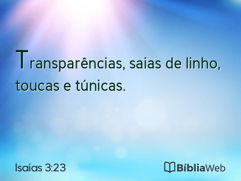 Isaías 3:23 em imagem para compartilhar