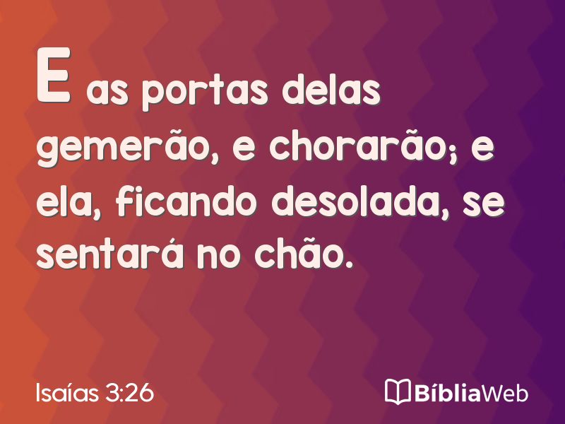 Isaías 3:26 em imagem para compartilhar