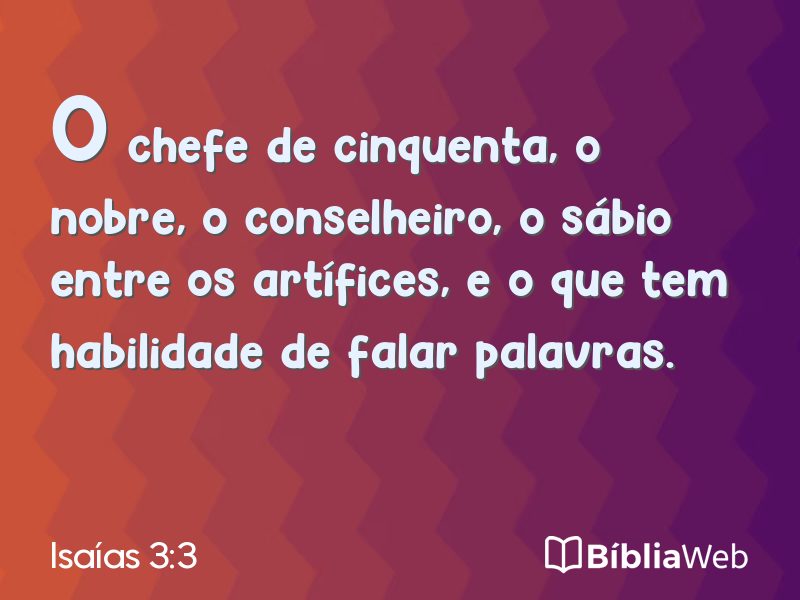 Isaías 3:3 em imagem para compartilhar