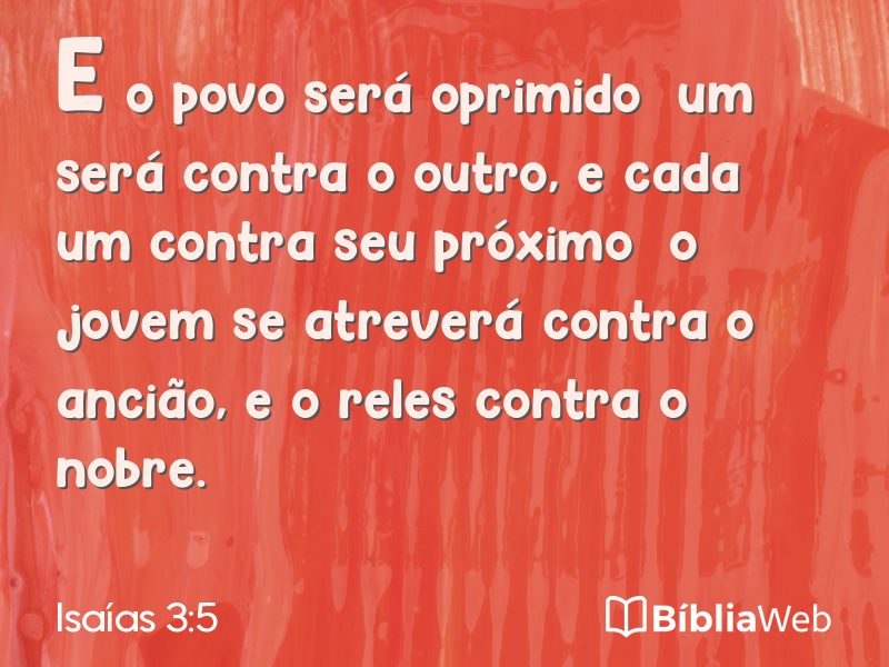 Isaías 3:5 em imagem para compartilhar