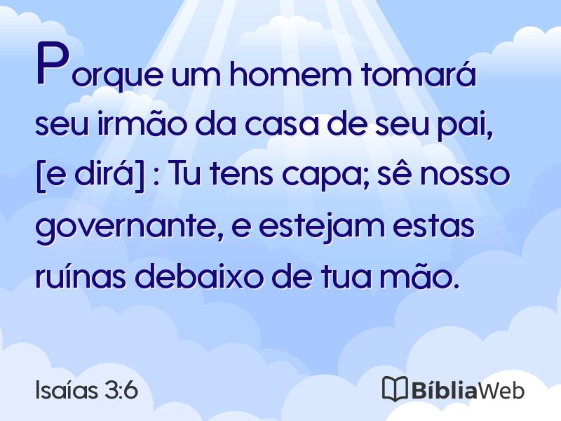 Isaías 3:6 em imagem para compartilhar