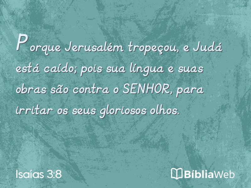 Isaías 3:8 em imagem para compartilhar