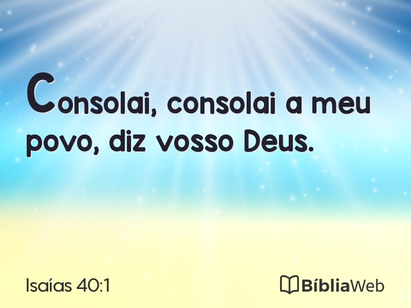 Isaías 40:1 em imagem para compartilhar