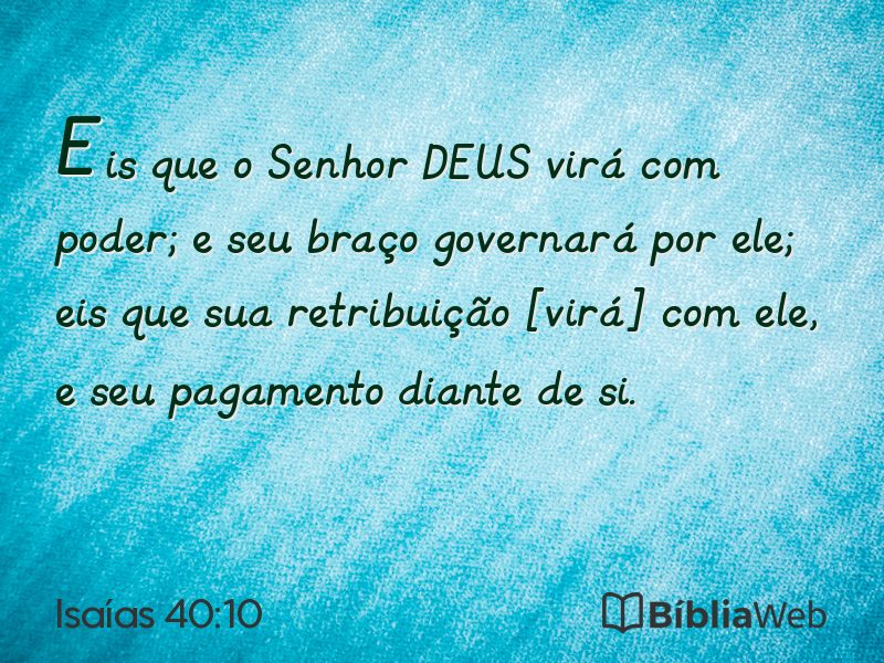 Isaías 40:10 em imagem para compartilhar