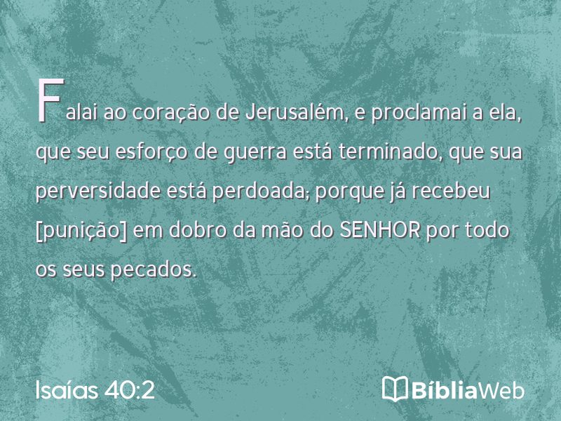 Isaías 40:2 em imagem para compartilhar