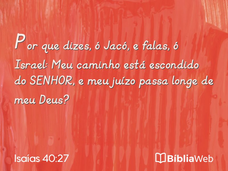Isaías 40:27 em imagem para compartilhar