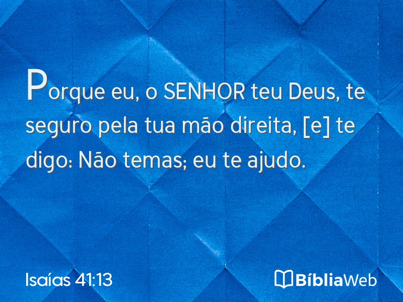Isaías 41:13 em imagem para compartilhar