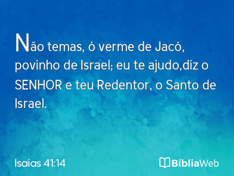 Isaías 41:14 em imagem para compartilhar