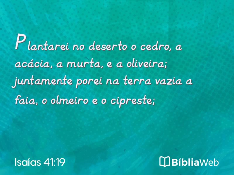Isaías 41:19 em imagem para compartilhar