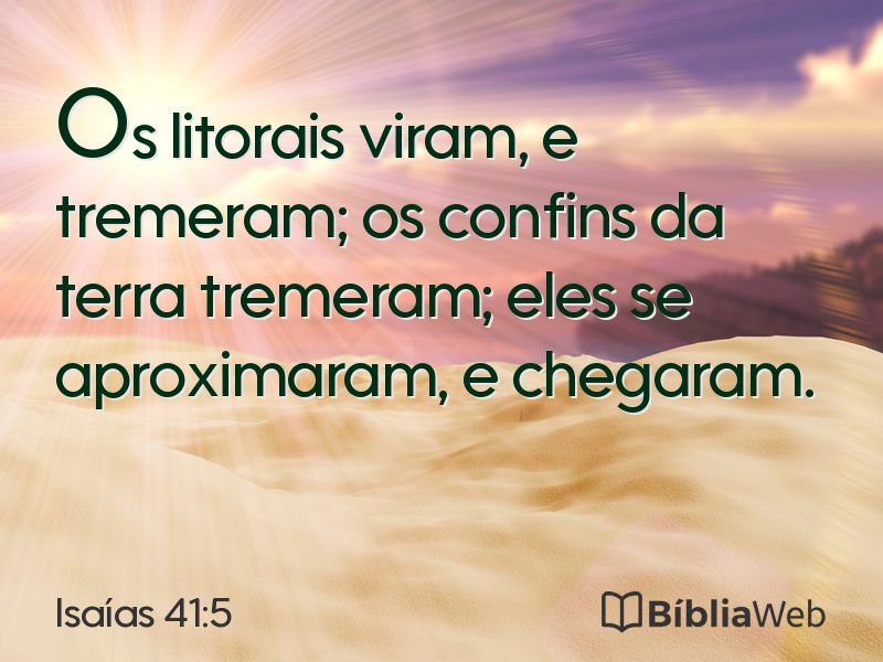 Isaías 41:5 em imagem para compartilhar