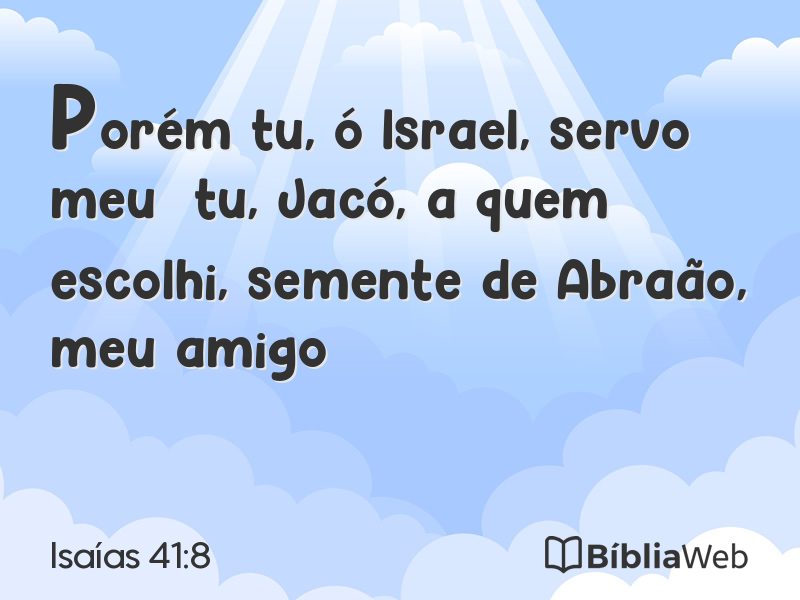 Isaías 41:8 em imagem para compartilhar