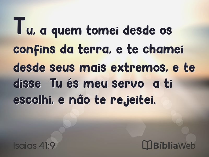 Isaías 41:9 em imagem para compartilhar
