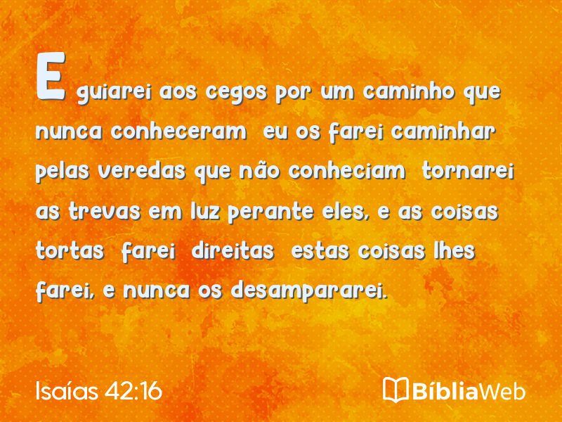 Isaías 42:16 em imagem para compartilhar