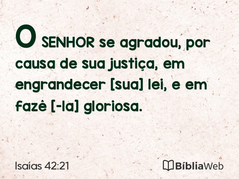 Isaías 42:21 em imagem para compartilhar