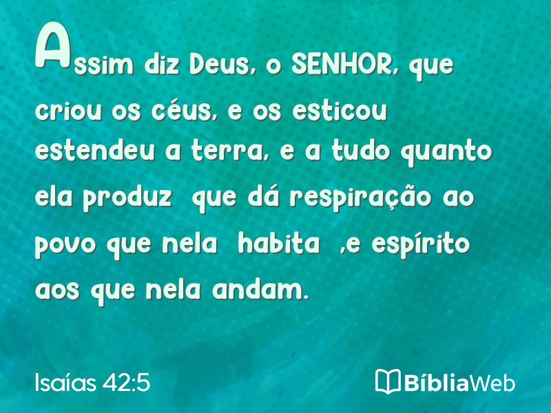 Isaías 42:5 em imagem para compartilhar