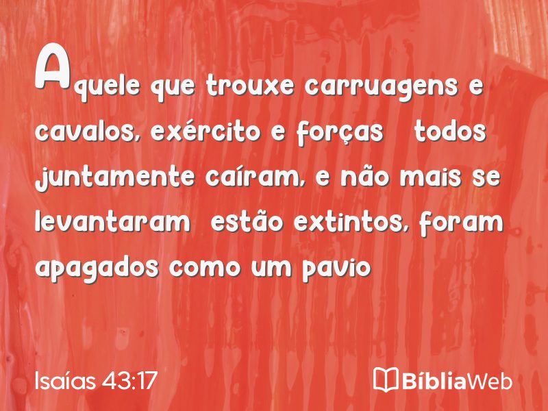 Isaías 43:17 em imagem para compartilhar