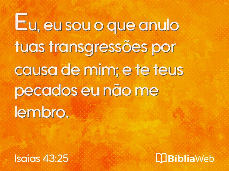 Isaías 43:25 em imagem para compartilhar