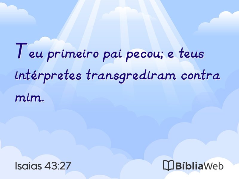 Isaías 43:27 em imagem para compartilhar