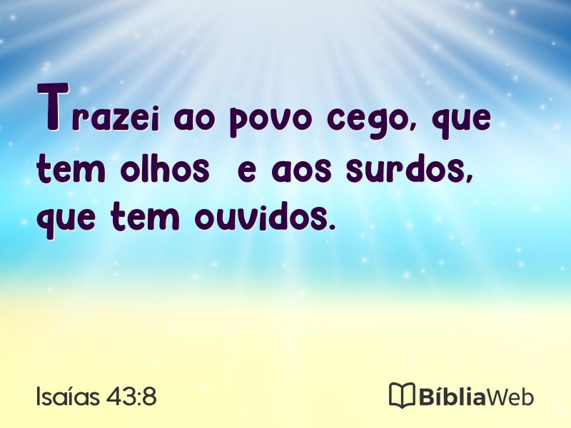 Isaías 43:8 em imagem para compartilhar