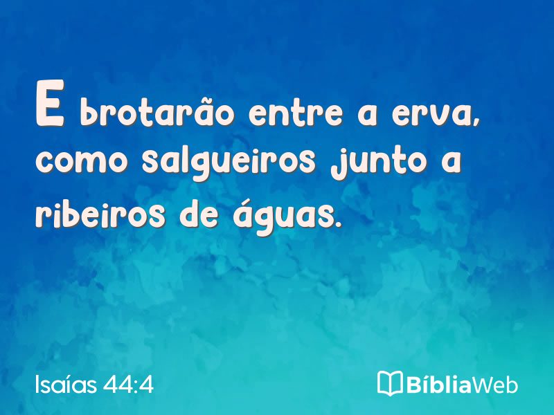 Isaías 44:4 em imagem para compartilhar