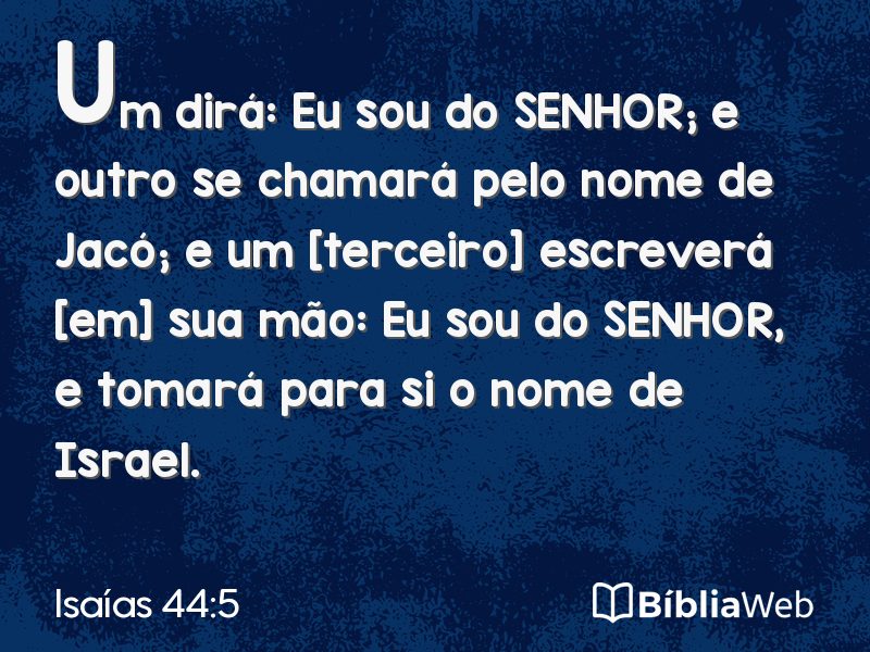 Isaías 44:5 em imagem para compartilhar